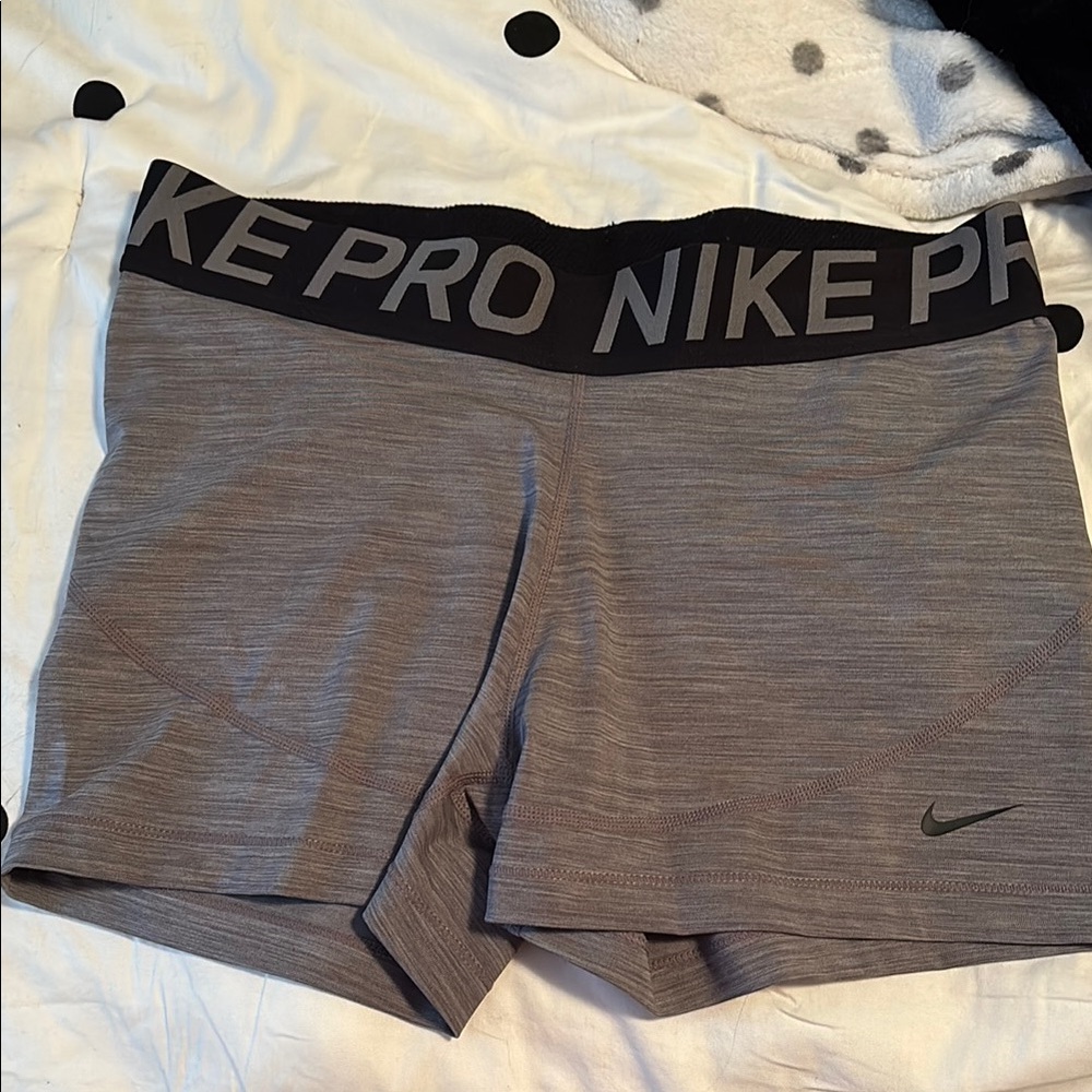 Nike Girls Gray Pro Shorts